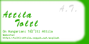 attila toltl business card